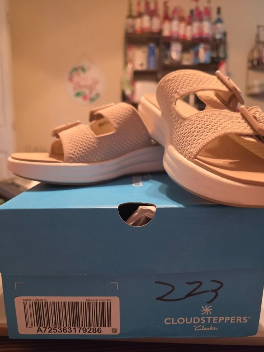 Clarks Cloudsteppers Drift Faye Sand Sandals Size 9M